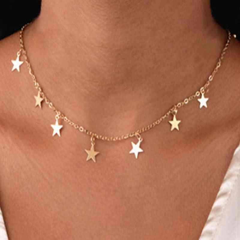 Non-fading Stainless Steel Animal, Butterfly, Star, Gold Choker Necklaces Pendants Chain Jewelry