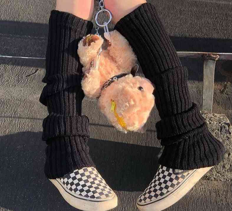 Punk Cool Knit Long Socks, Women Outdoor Knee High Elastic Leg Warmers