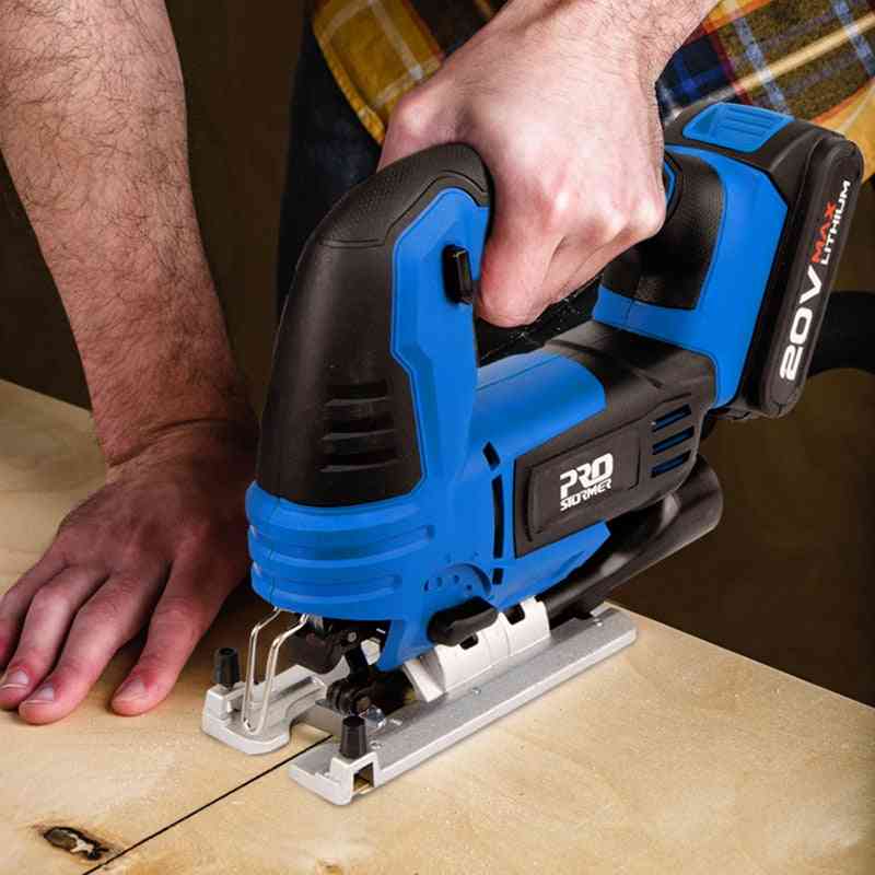 Cordless Jigsaw Quick Blade Change Electric Saw Led Light Guide With Blades