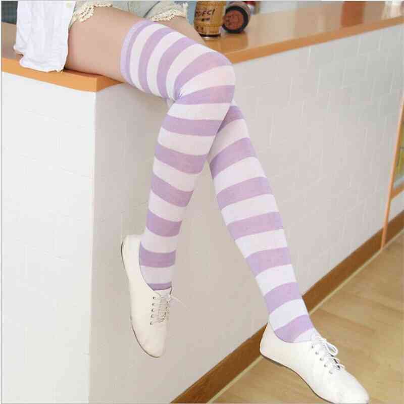 Casual Cotton Thigh Over Knee Acrylic High Socks
