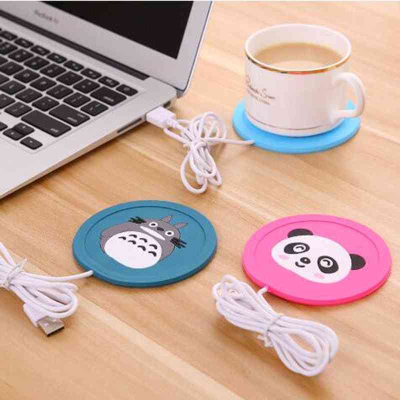 USB-Wärmer-Gadget-Cartoon-Silikon dünne Tasse-Pad Kaffee / Tee trinken USB-Heizung