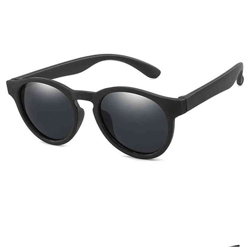 Rund polariseret, silikonsikkerhed, solbriller, uv400 solbriller til og