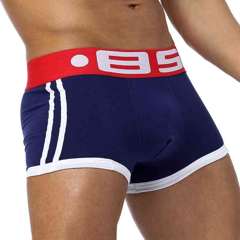 Men Underwear Boxers Mesh Breathable Comfortable Underpants, Solid Shorts