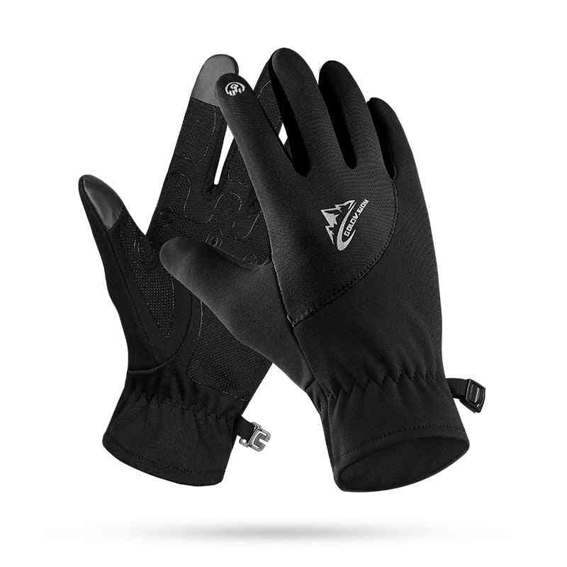 Winter & Autumn Touch Screen Running Gloves, Lightweight Non-slip Warm Villus Glove