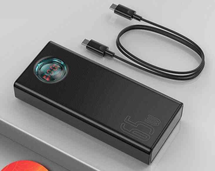 Powerbanka pre tablety, prenosná externá nabíjačka batérií s rýchlo nabíjaním 30 000 mAh USB C PD