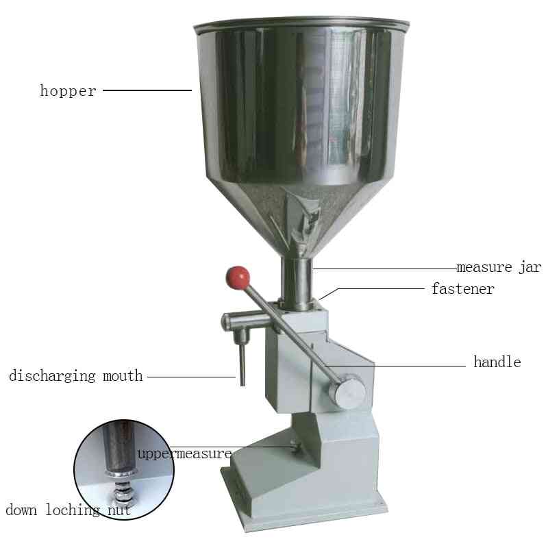מכונת מילוי ידנית לקרם, שמפו מילוי שמן דבק נוזלי קוסמטי