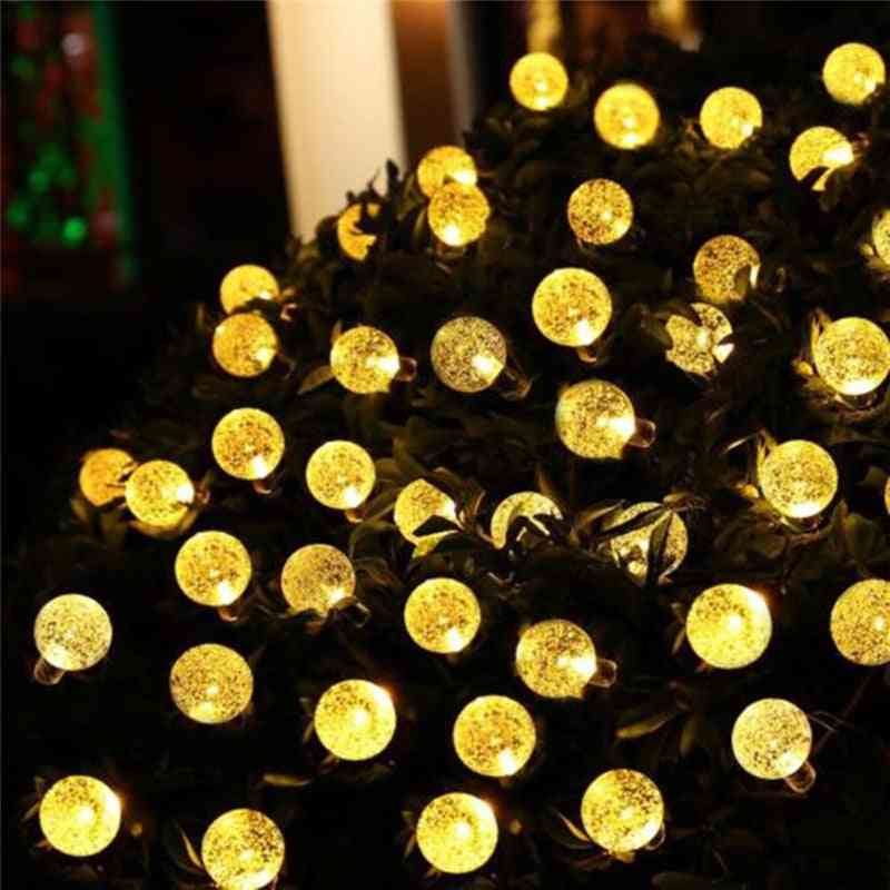 Solar Lamp Led Crystal Ball Waterproof Light For Outdoor