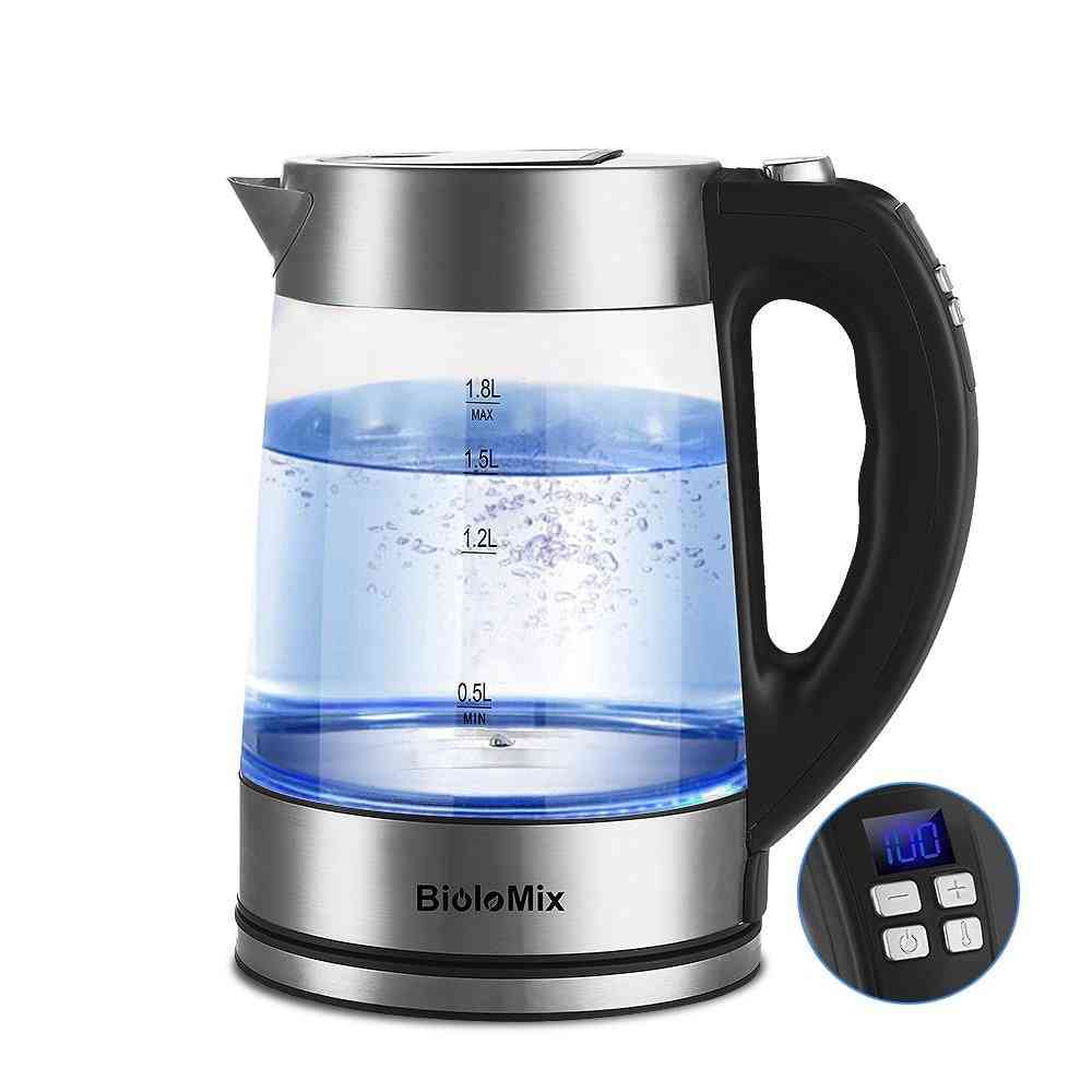 Blue Led Light, Digital Tea Coffee Kettle Pot With Temperature Control
