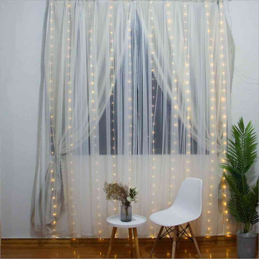 Remote Led String Lights Curtain With Usb Battery
