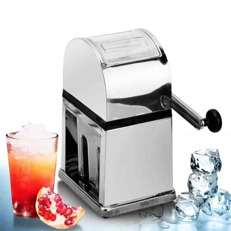 Stainless Steel Manual Ice Crusher, Mini Ice Shaver, Chopper