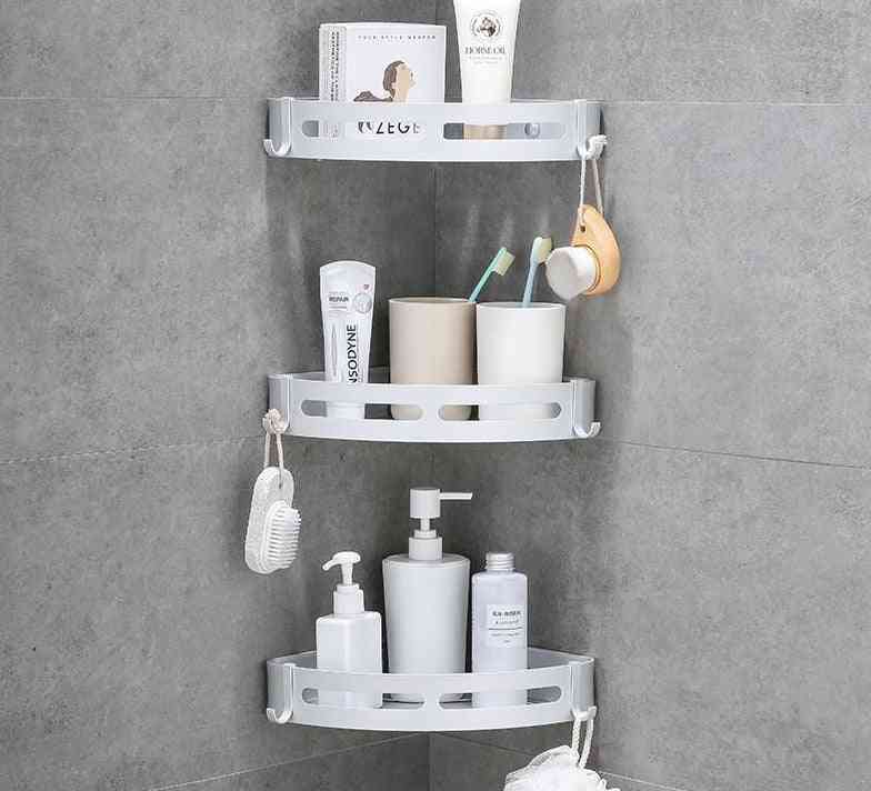 Aluminijasta kopalniška polica za prhanje, šampon, milo, kozmetične police, držalo za stojala