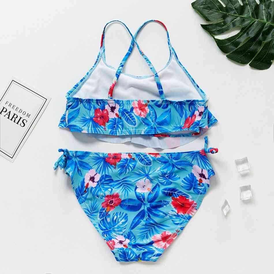 Two Pieces- Swimwear, Split Hollow Swim Suits Sets For Girl Set-2