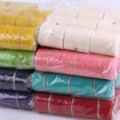 Jute Cloth Roll Colorful Diy Handmade Wedding Party Supplies Craft