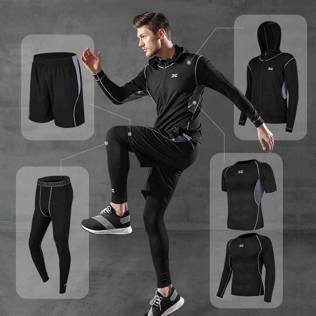 Men's Tracksuit, Gym Fitness Compression Sports Suit Clothes