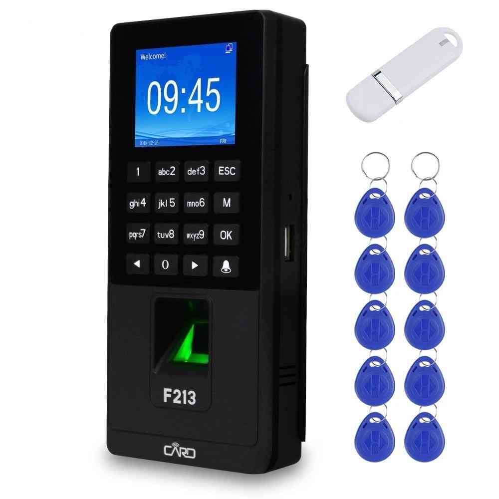 Biometrischer Fingerabdruck Zugangskontrolle Tastatur Passwort RFID-Zeiterfassungsmaschine