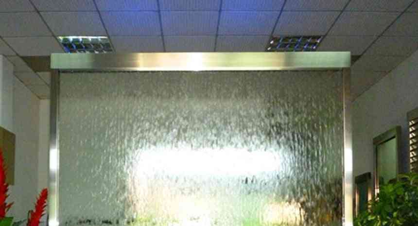 Stainless Steel- Indoor Water Curtain, Glass Fountain, Garden Screen