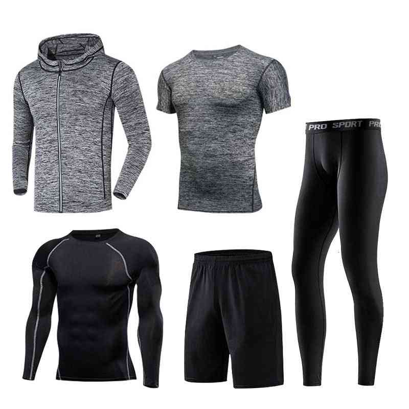 мъжки спортни облекла компресиращи спортни костюми дишащи фитнес дрехи