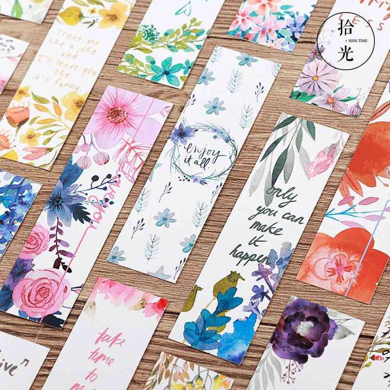 Meddelandekort / vackra blommor mönster bokmärken