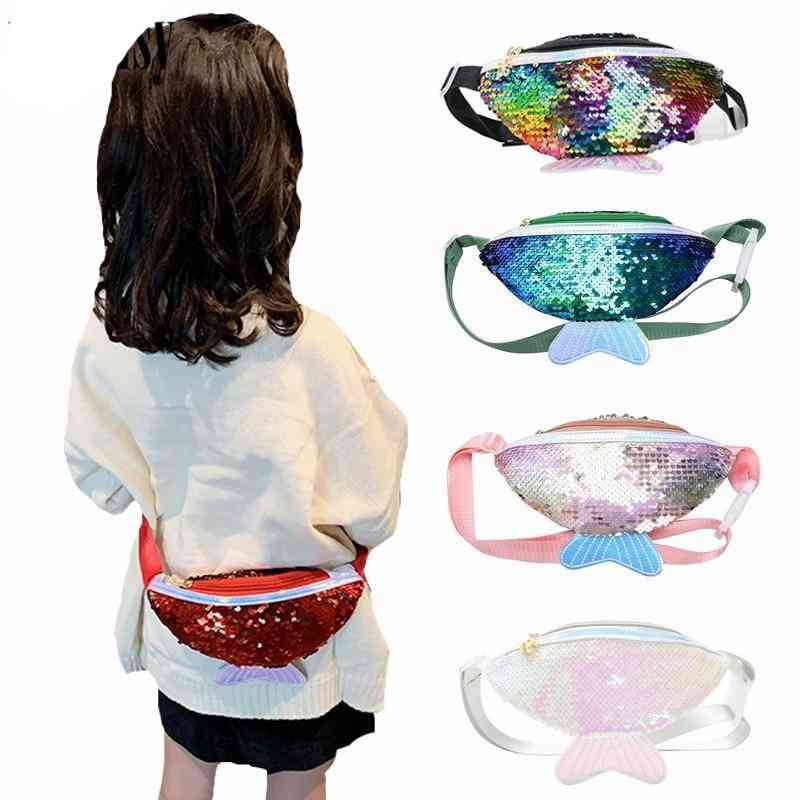 Sequin Fanny Pack For Girl Summer Coin Purse Small Belt Bag
