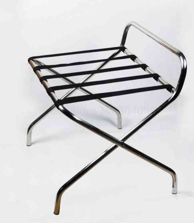 Thick Stainless Steel Luggage Rack Hotel Folding Shelf