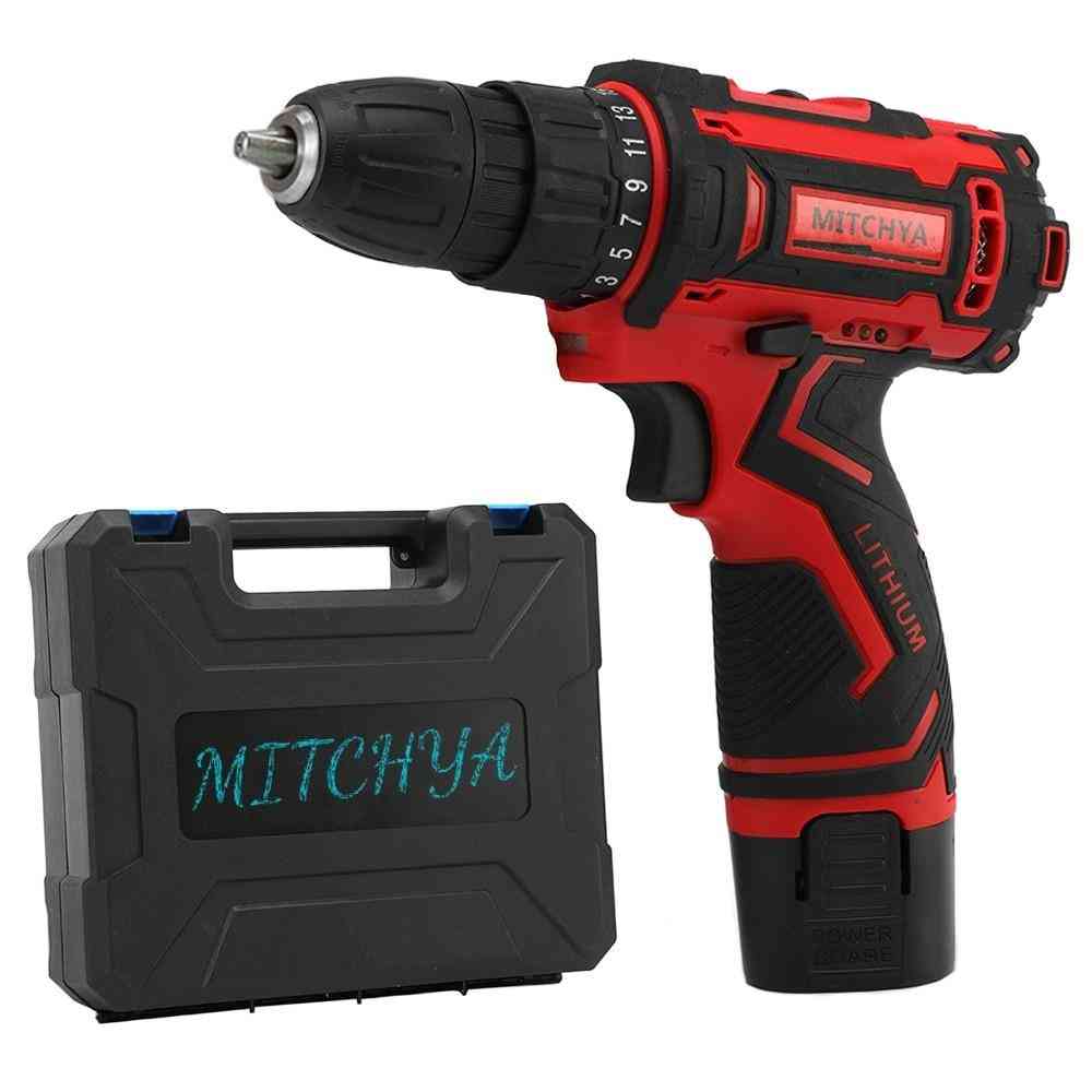 Cordless Screwdriver, Large Capacity, Lithium Battery Power Tool