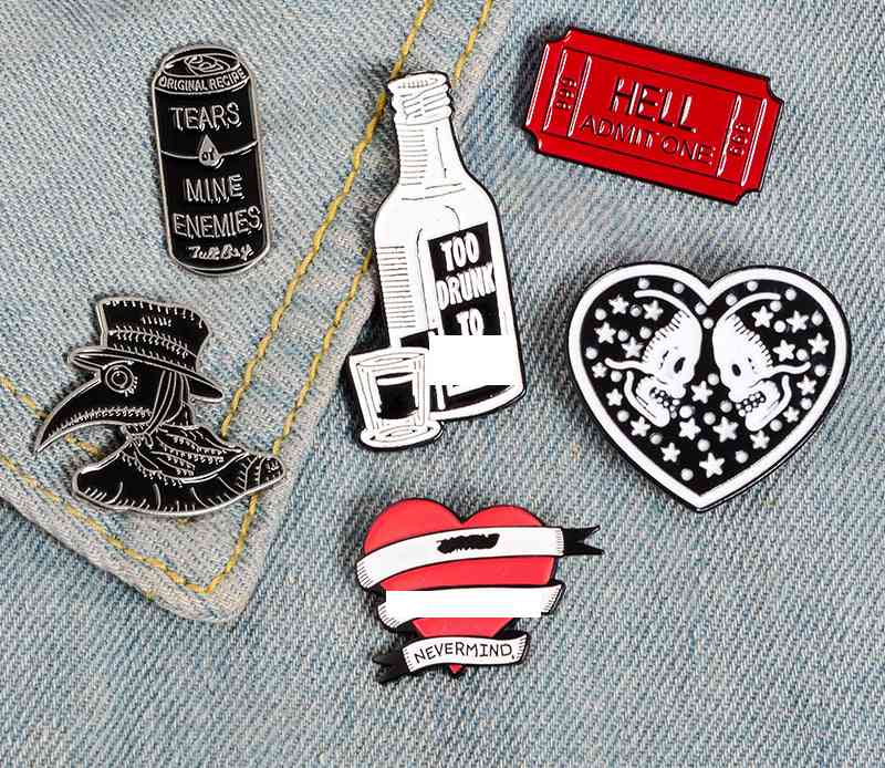 Punk Collection Enamel Pins Brooch