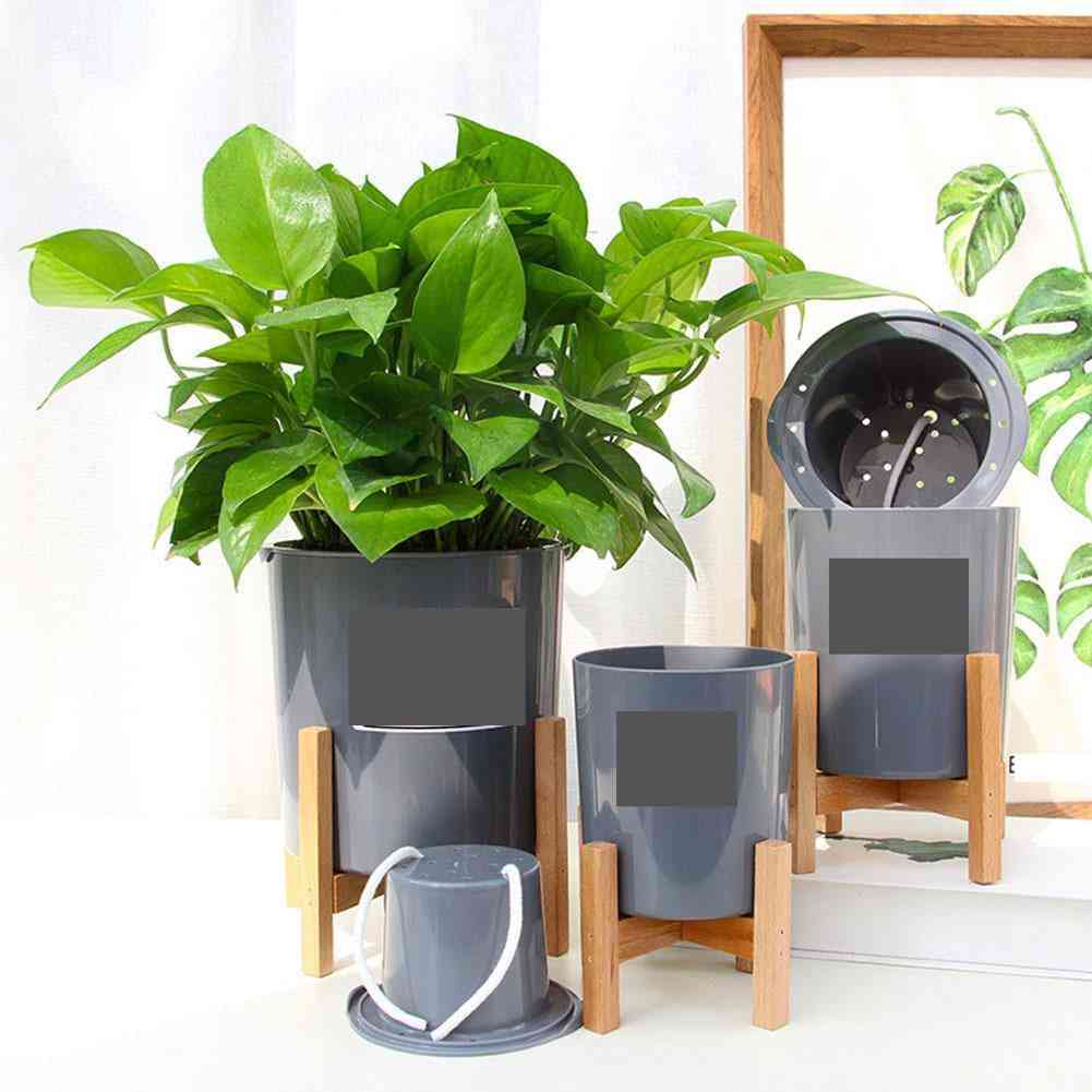 Wooden Four-legged Flower Stand, Strong Durable Holder Plant Pot Shelf