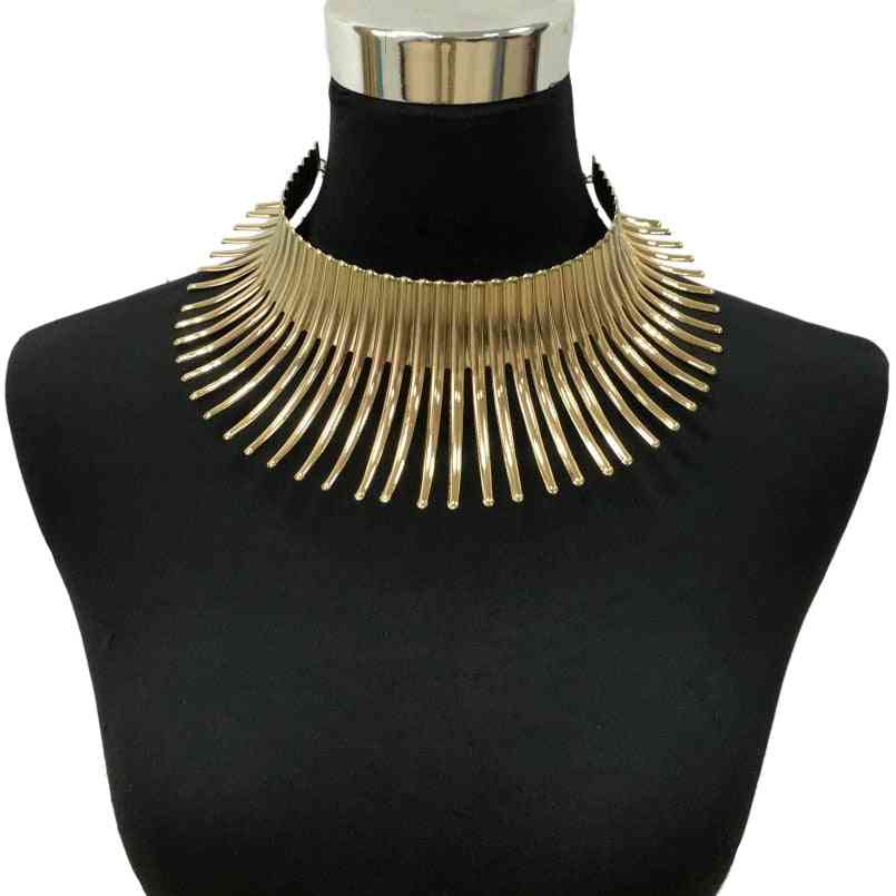 Statement Metal, Geometric Collar, Torques Chokers Necklaces