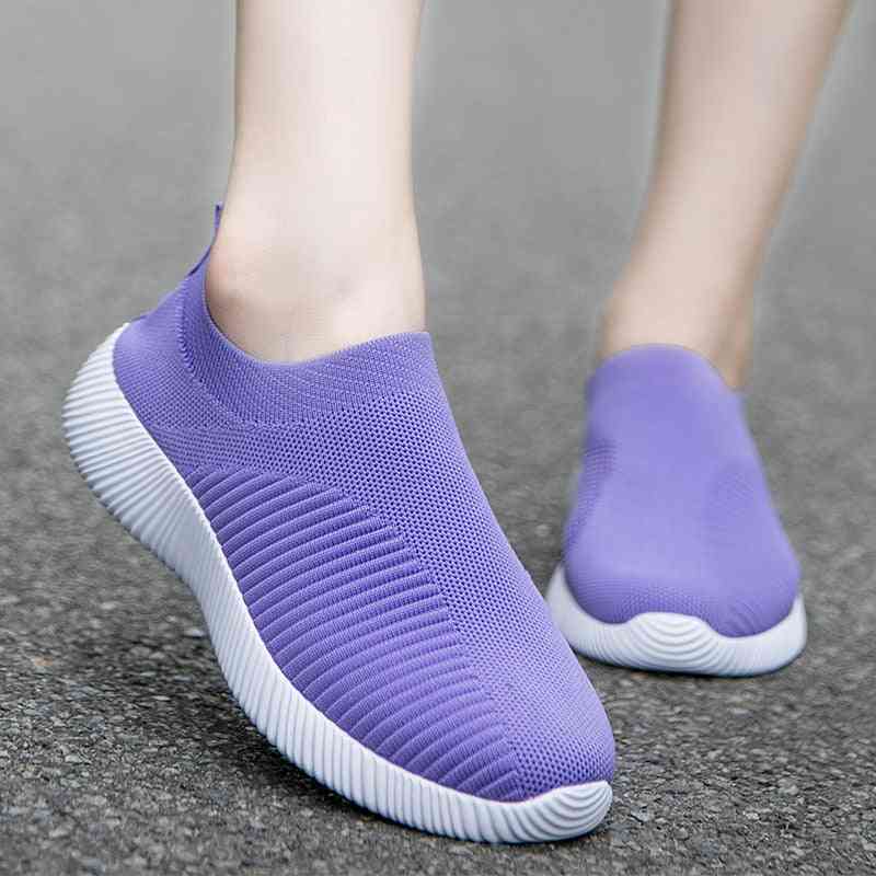 Mesh Platform Sneakers Slip-sn Soft Ladies Running Shoes Set-2