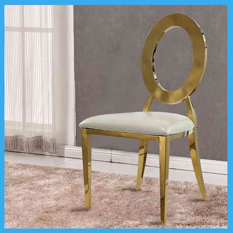 Metal Gold Wedding Chair With A Hole