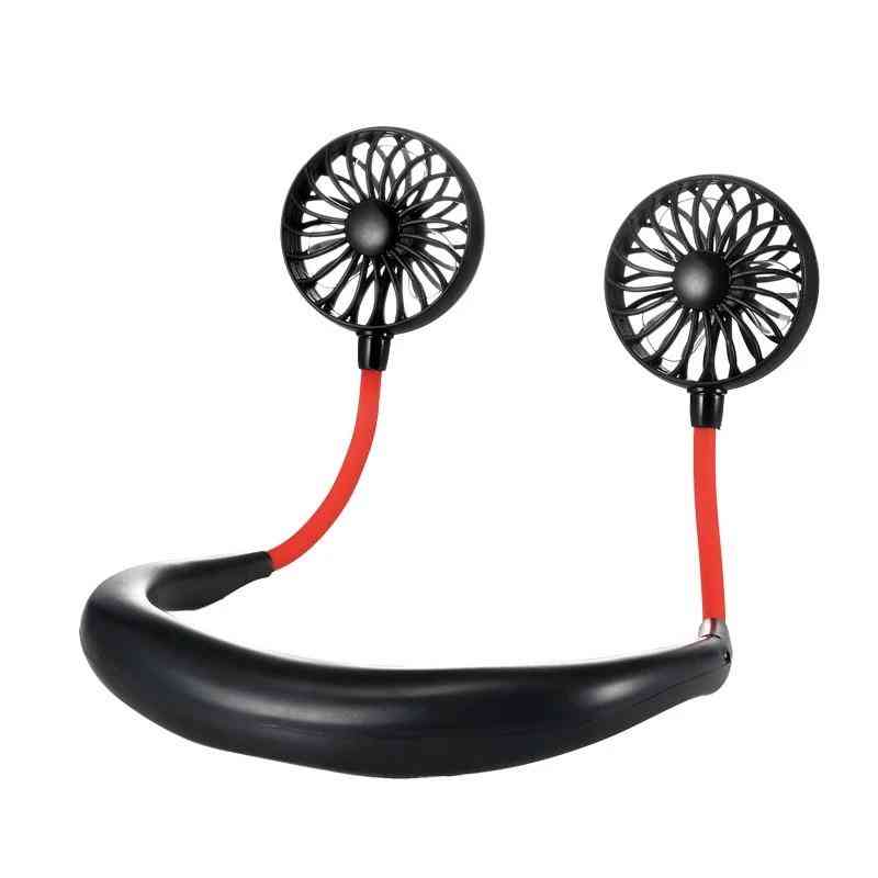 Mini Usb Portable Fan Neck With Rechargeable Battery