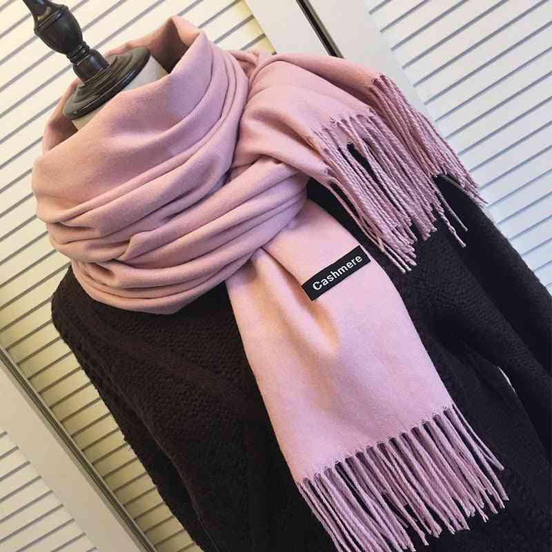 Winter/ herfst- kasjmier sjaals met kwastje lange sjaal