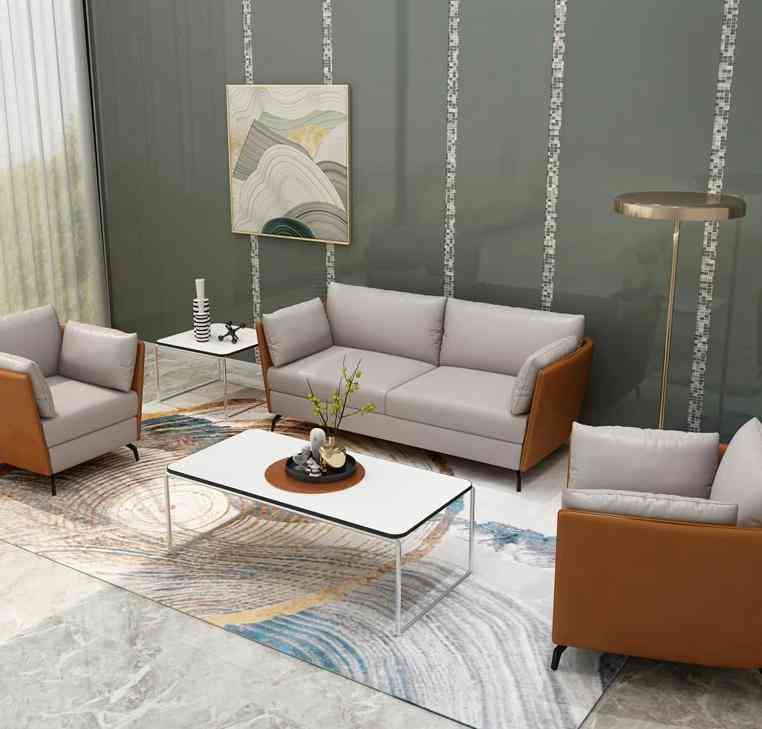 Modern Living Room, Couch Furniture, Leather Sofa Set