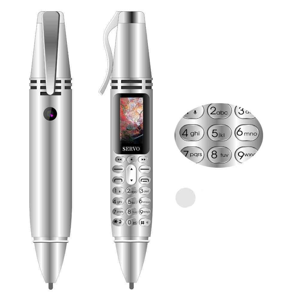 Tarjeta dual-sim, teléfono móvil con marcador bluetooth con bolígrafo de grabación con linterna