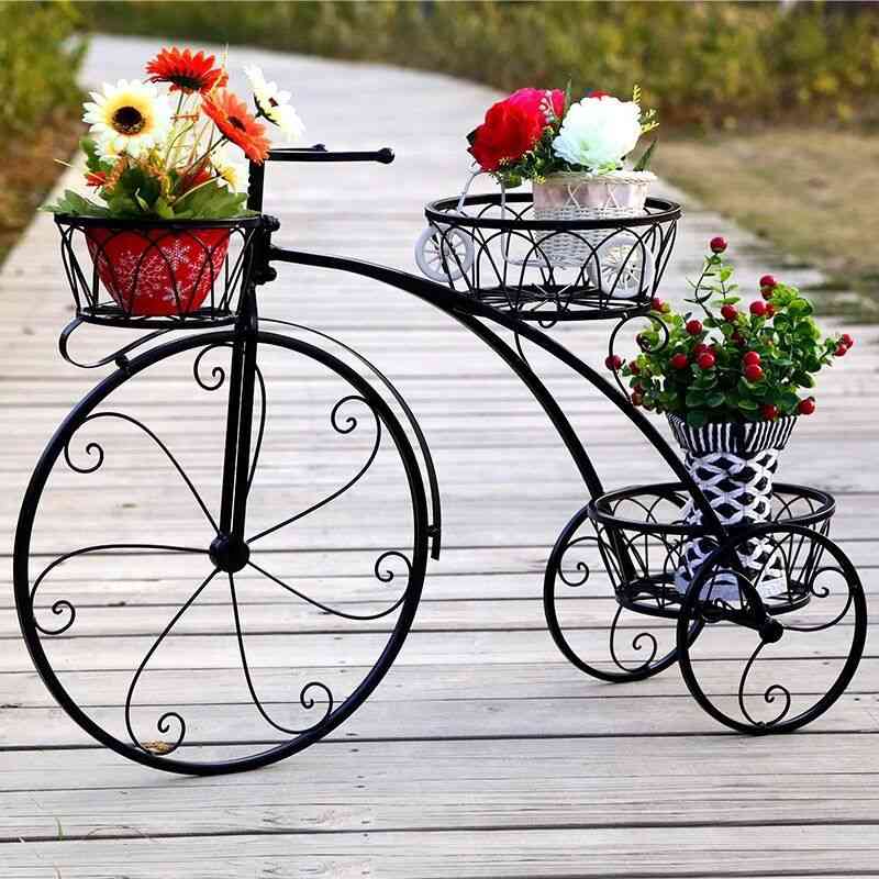 Talne večplastne kovinske police za kolesa za rastline stojalo