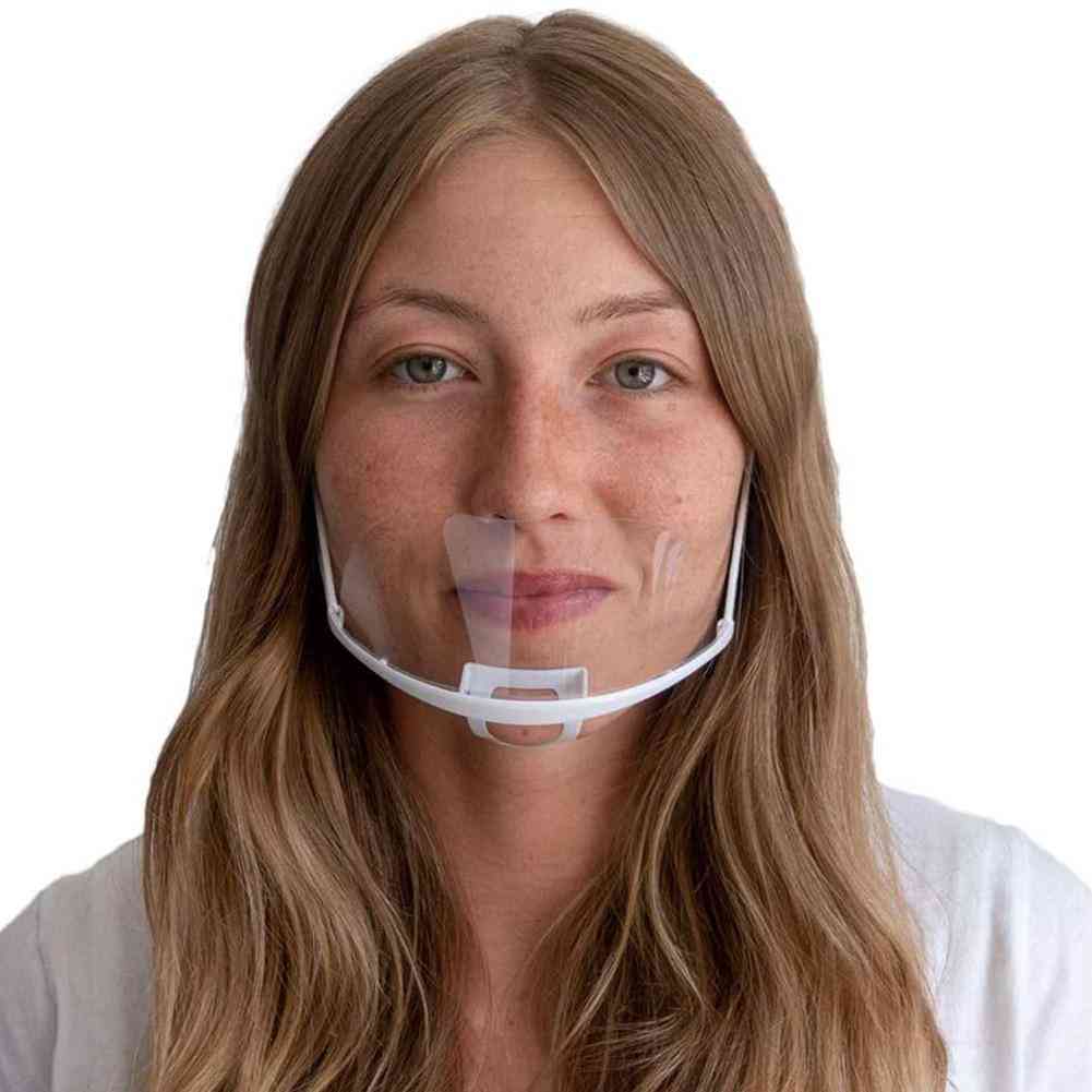 Proti zamlžování proti stříkající vodě transparentní obličejový štít pro nos
