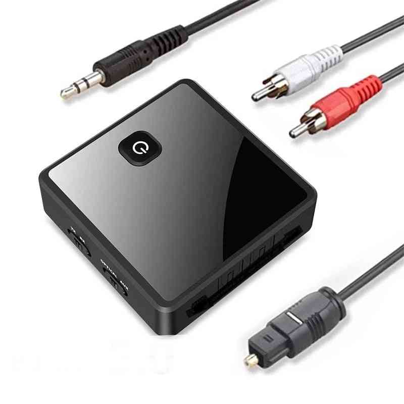 Bluetooth 5.0 Transmitter Receiver, Jack Optical Stereo Music Wireless Audio Adapter
