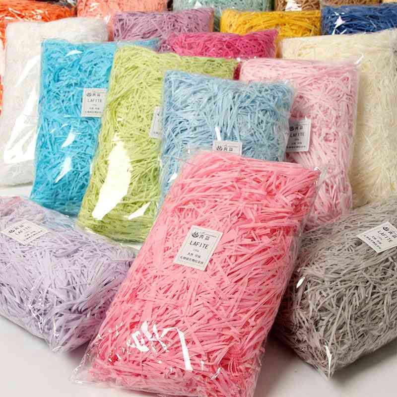 Colorful Shredded Crinkle Paper, Raffia Candy Boxes Diy Box Filling Material
