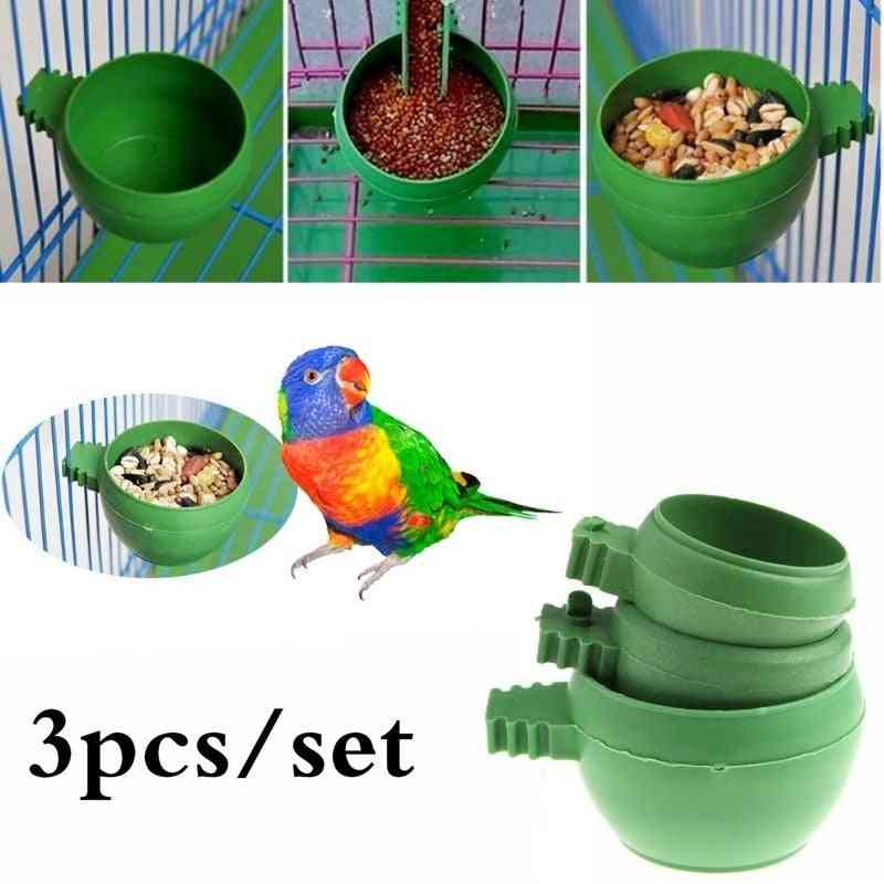 Mini miska na krmivo pre papagáje, krmítko, plastové holuby, pohár s pieskom