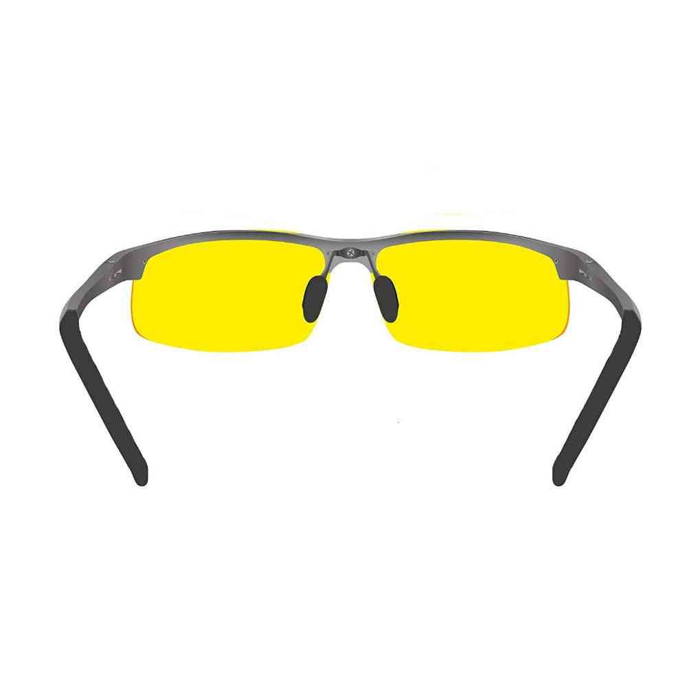 Nočna očala za vožnjo - pol polarizirana, leča proti bleščanju z rumenim odtenkom