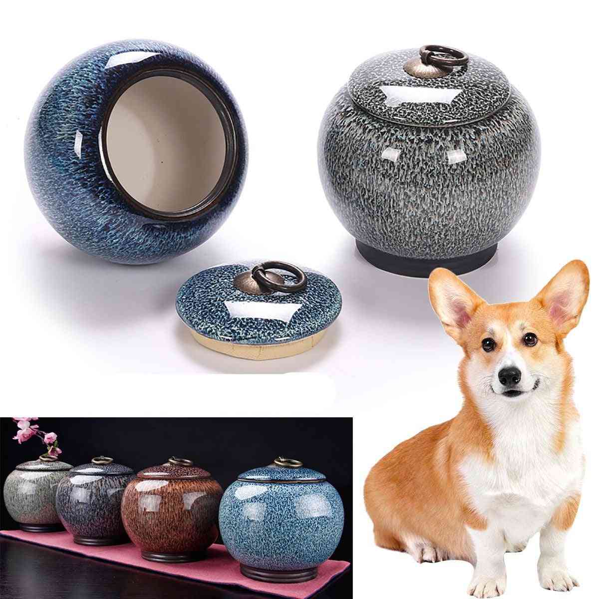 Cremation Pet Ashes, Ceramics Memory Pal, Urns Casket Holder For Dog, Cat Bird