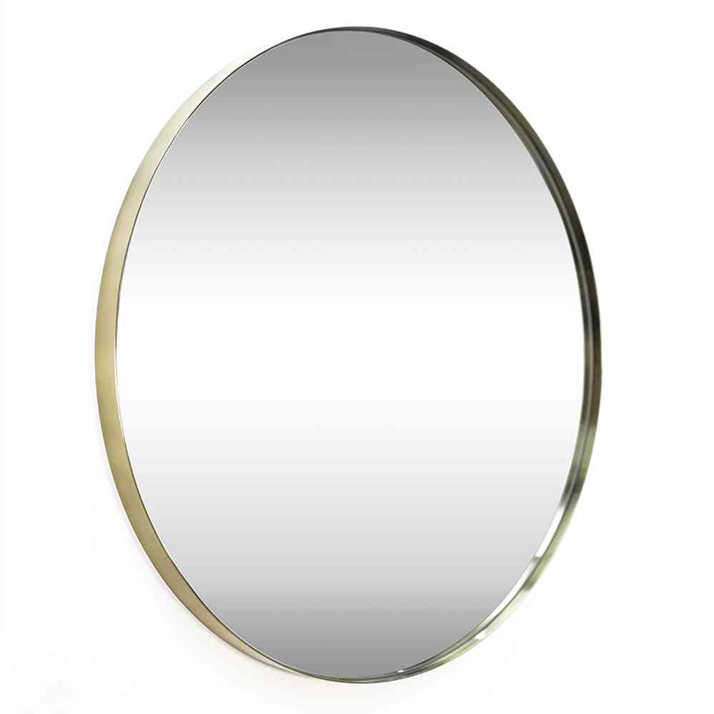 Moderné moderné nástenné zrkadlo z brúseného kovu