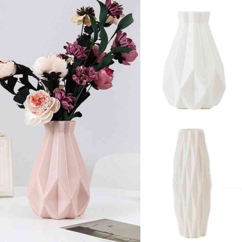 Plastic Imitation Ceramic Flower Vase Decoration