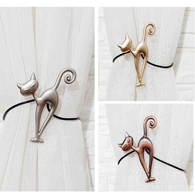 Cat Shape Strong Curtain Tiebacks Alloy Hanging Belts
