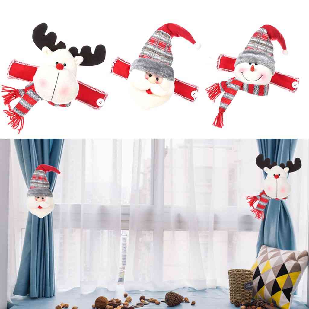 Christmas Cartoon Rubber Band Curtain Buckle Hook Fasten Clamp