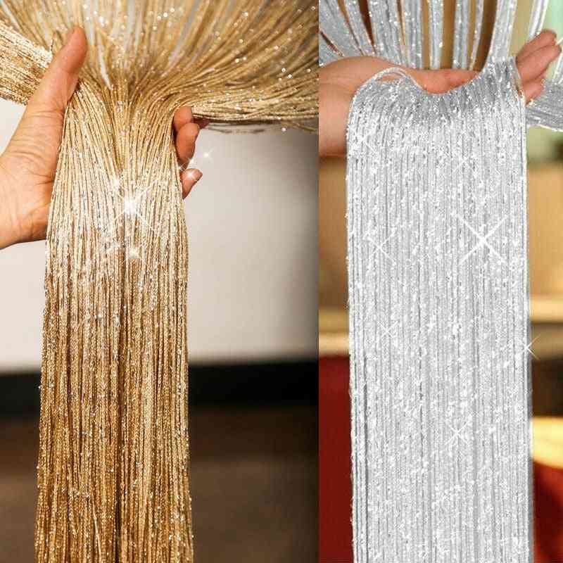 Glitter String Door Curtain Room Dividers Beaded, Wedding Decor