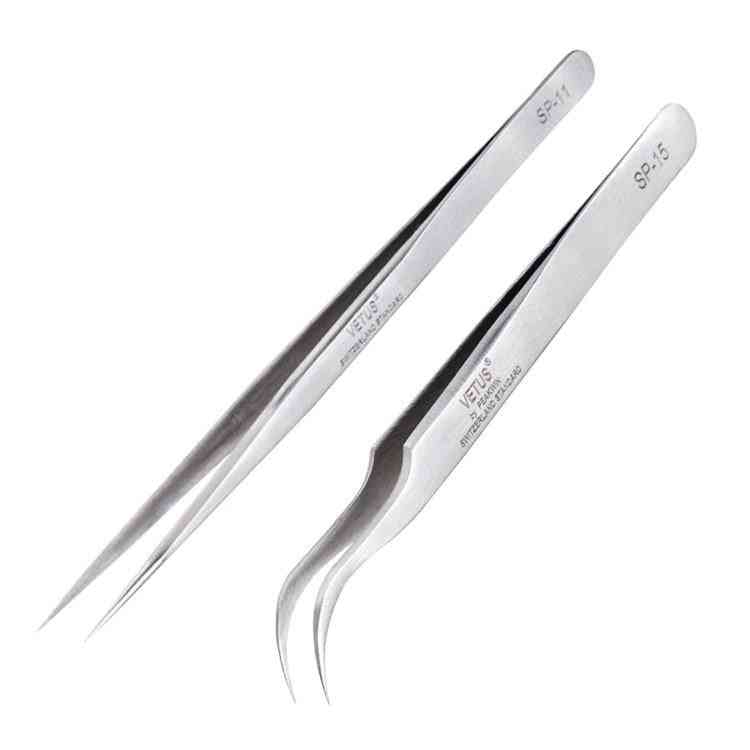 Anti-static Stainless Steel- Tweezers Set For Electronic Cell Phone Repair