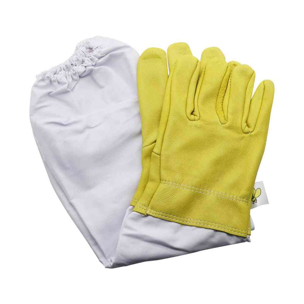 Beekeeping Sheepskin Gloves, Anti-b Anti-sting For Beekeeper Tools