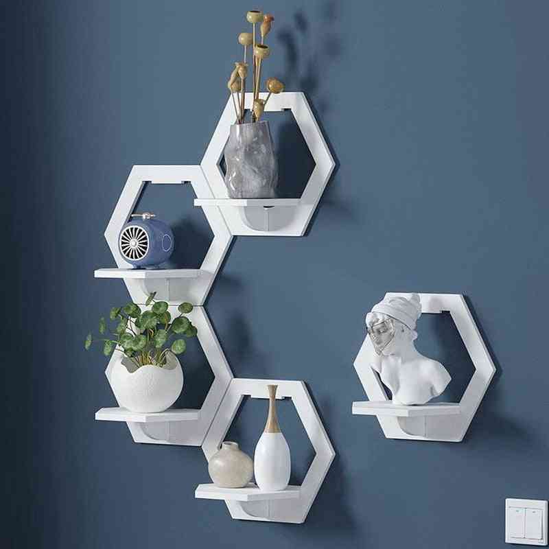 Creative Flower Pot Stand, Wall Mounted Shelf Free Punching Hanger