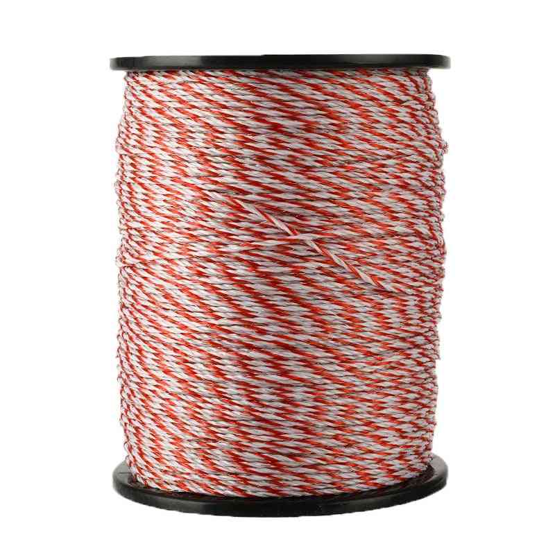 Elektrický plotový lano červený bílý polywire roll